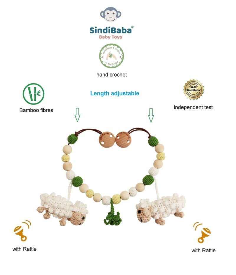 12194-Gehaekelte-Kinderwagenkette-Schaf-DOLLY-Anleitung Gehäkelte Kinderwagenkette Schaf DOLLY - Anleitung