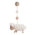 Gehäkelter Spielbogenanhänger Schaf DOLLY in Weiß - andere Seite