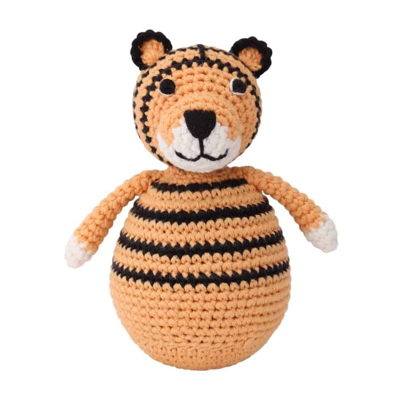 12304 Stehaufmännchen Baby gehäkelt, Tiger TONI, sindibaba 12304