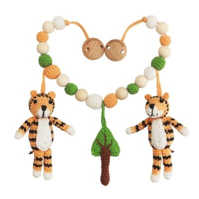 Gehäkelte Kinderwagenkette Tiger TONI