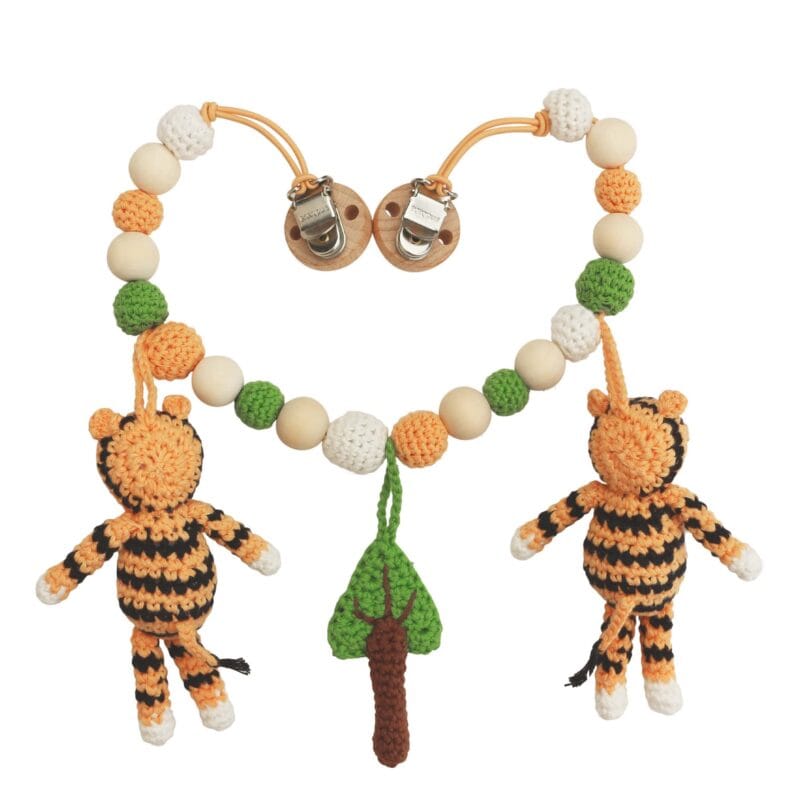 12306-Gehaekelte-Kinderwagenkette-Tiger-TONI-Rueckseite Gehäkelte Kinderwagenkette Tiger TONI - Rückseite