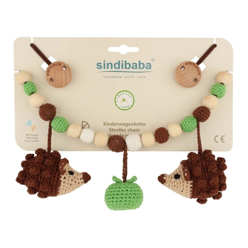 12333-Gehaekelte-Kinderwagenkette-Igel-HARRY-Verpackung Gehäkelte Kinderwagenkette Igel HARRY - Verpackung