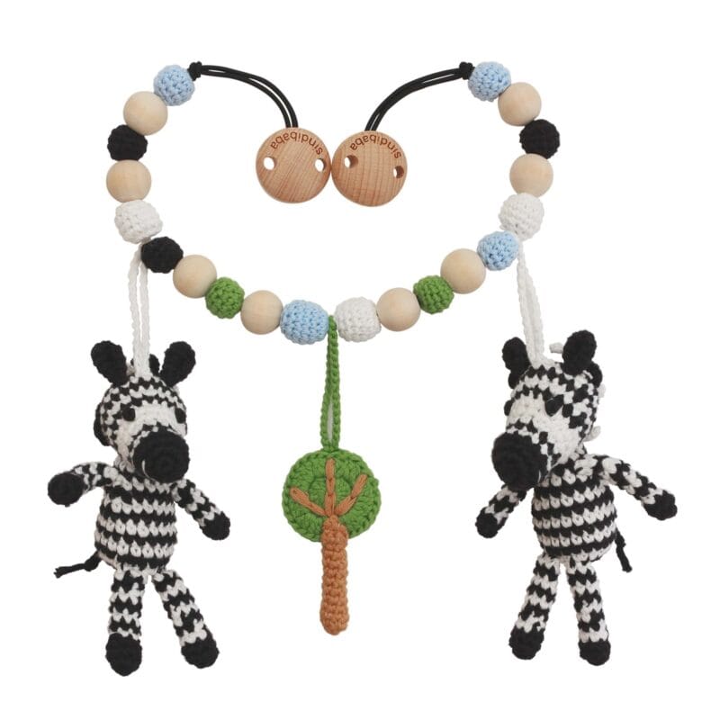 12475-Gehaekelte-Kinderwagenkette-Zebra-STRIPEY-Bio Gehäkelte Kinderwagenkette Zebra STRIPEY Bio