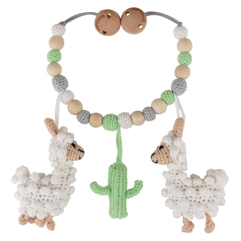 12489-Gehaekelte-Kinderwagenkette-Lama-LUKE-Bio Gehäkelte Kinderwagenkette Lama LUKE Bio