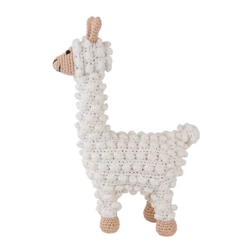 12490-Gehaekeltes-Kuscheltier-Lama-LUKE-Seitenansicht Gehäkeltes Kuscheltier Lama LUKE - Seitenansicht