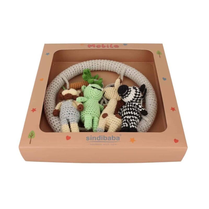 12491-Baby-Mobile-Safari-2-Nilpferd-Zebra-Giraffe-Loewe-in-Geschenkbox Baby Mobile Safari 2 - Nilpferd, Zebra, Giraffe, Löwe - in Geschenkbox