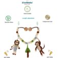 Gehäkelte Kinderwagenkette Safari 2 - Affe+Löwe - Infografik