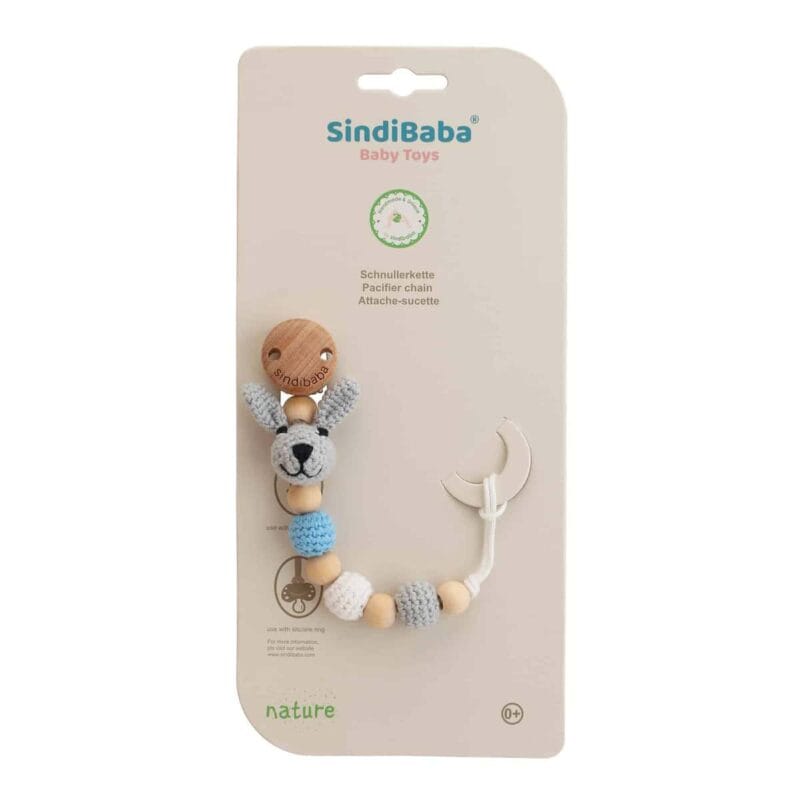 12507-Gehaekelte-Schnullerkette-mit-Namen-Hase-BOBBY-in-Blau-Verpackung Gehäkelte Schnullerkette mit Namen - Hase BOBBY in Blau - Verpackung
