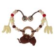 Gehäkelte Kinderwagenkette Affe CHARLIE (4-in-1) Bio - Rückseite
