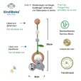 12548 - 3in1 Hängespielzeug Babyrassel Faultier SLEEPY grau - Infografik
