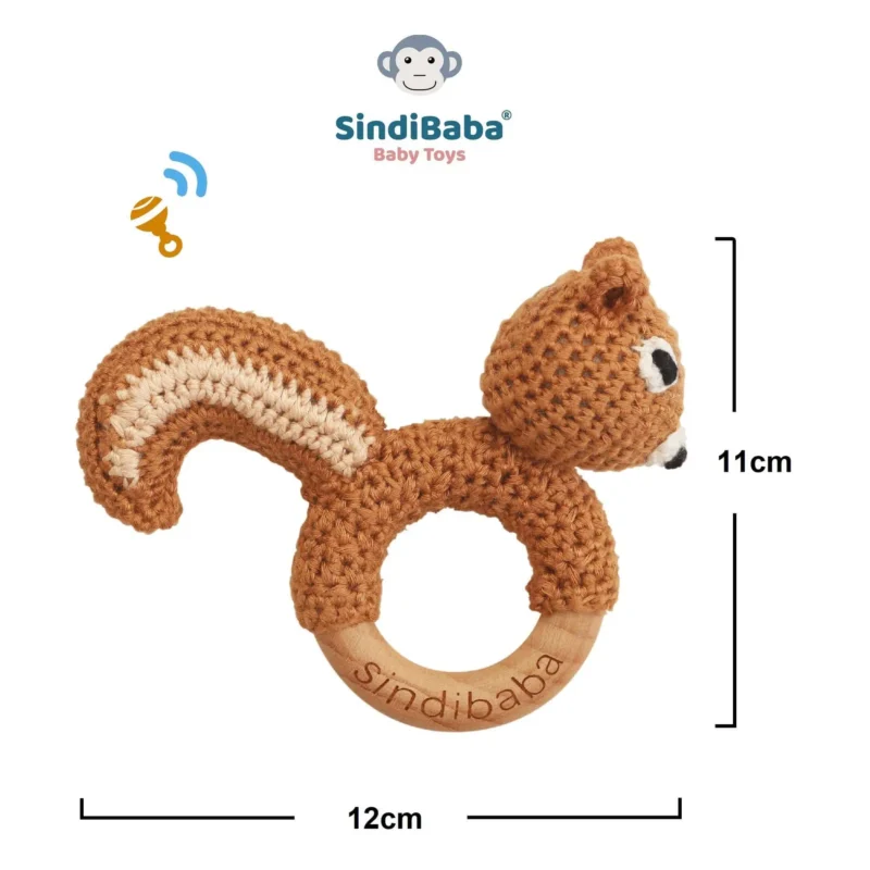 Ringrassel Eichhörnchen NUTTY – Maße und Produktinformationen Infografik zur Ringrassel Eichhörnchen NUTTY mit Maßangaben und Produktinformationen