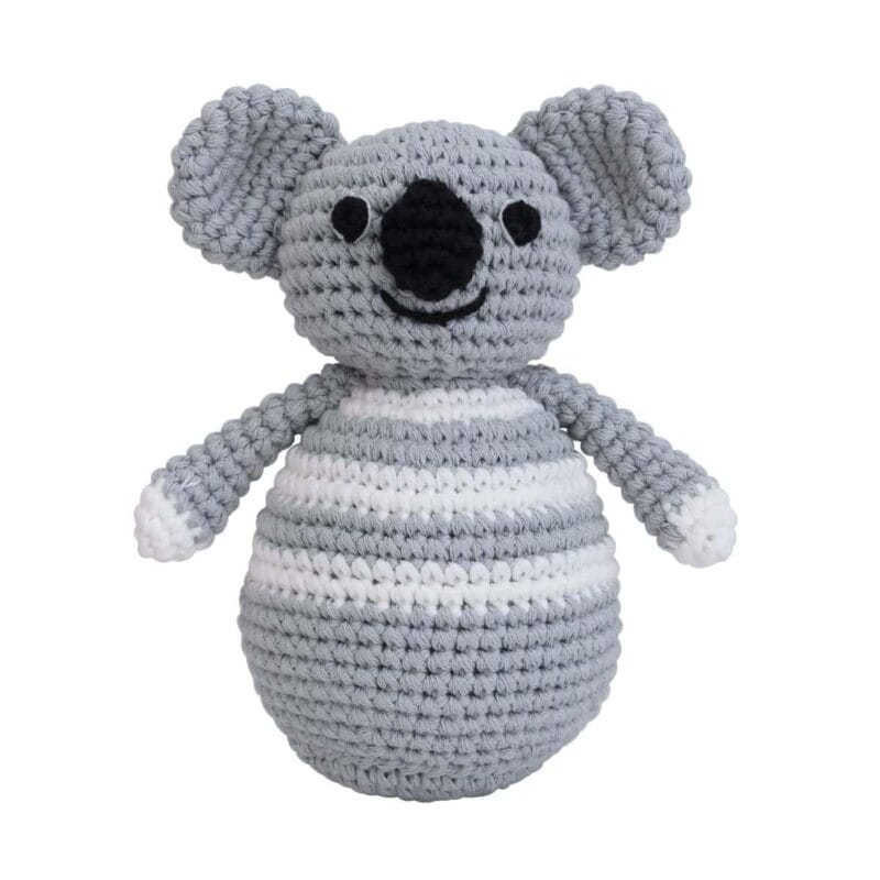 12558-Gehaekeltes-Stehaufmaennchen-Koala-COCO-Bio-vorne 12558 - Gehäkeltes Stehaufmännchen Koala COCO Bio - vorne