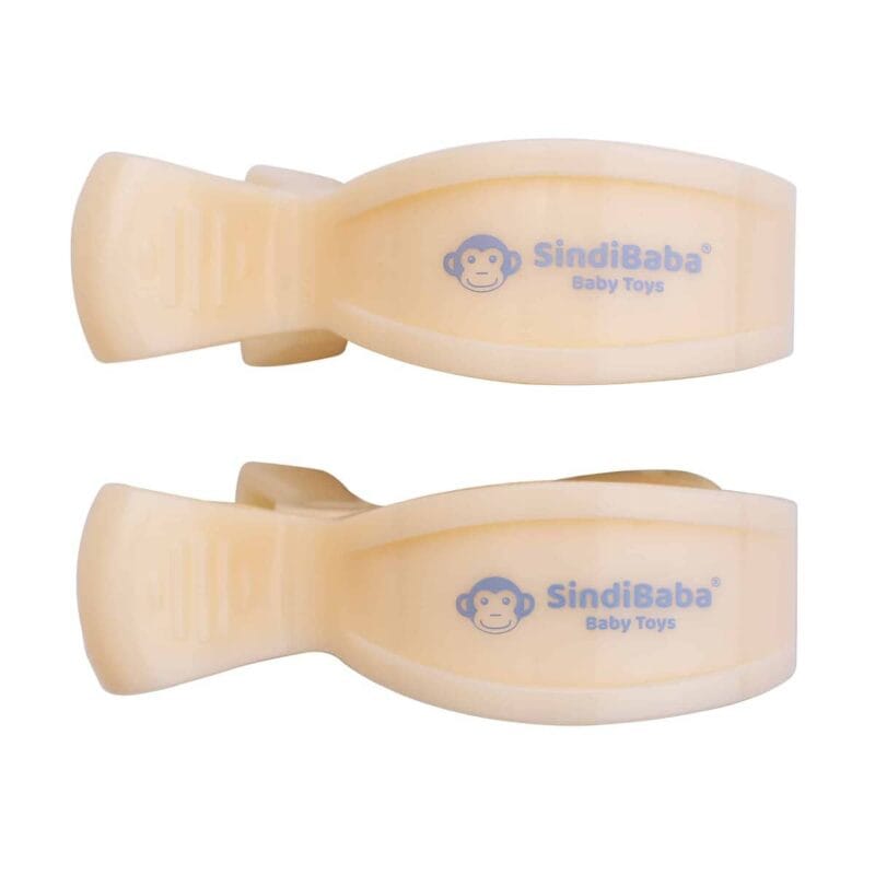 32035-Spielzeug-Befestigungsklammern-in-Beige-2er-Set-von-oben Spielzeug Befestigungsklammern in Beige - 2er Set - von oben