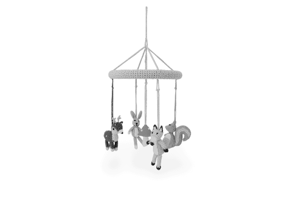 Babymobile mit Waldtiere-Motiven, repräsentativ für die Produktkategorie