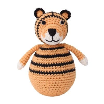 Stehaufmännchen Baby gehäkelt, Tiger TONI, sindibaba 12304
