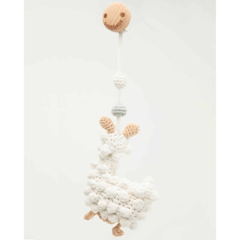 12487-Kinderwagenspielzeug-Lama-Bio-von-hinten Kinderwagenspielzeug Lama Bio - von hinten