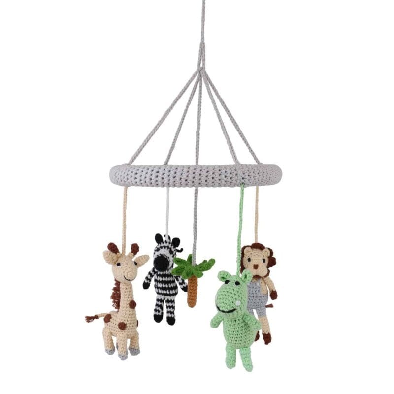 12491-Baby-Mobile-Safari-2-Nilpferd-Zebra-Giraffe-Loewe Baby Mobile Safari 2 - Nilpferd, Zebra, Giraffe, Löwe