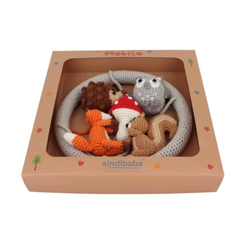 12494-Gehaekeltes-Baby-Mobile-WALDTIERE-2-mit-Verpackung Gehäkeltes Baby-Mobile WALDTIERE 2 mit Verpackung