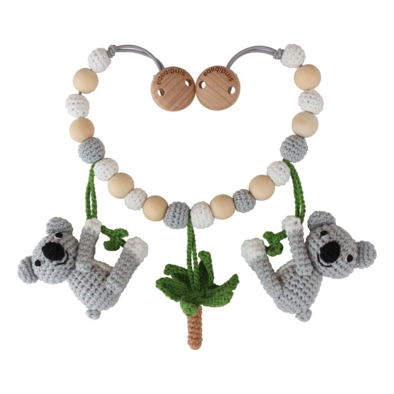 Gehäkelte Kinderwagenkette Koala COCO Bio