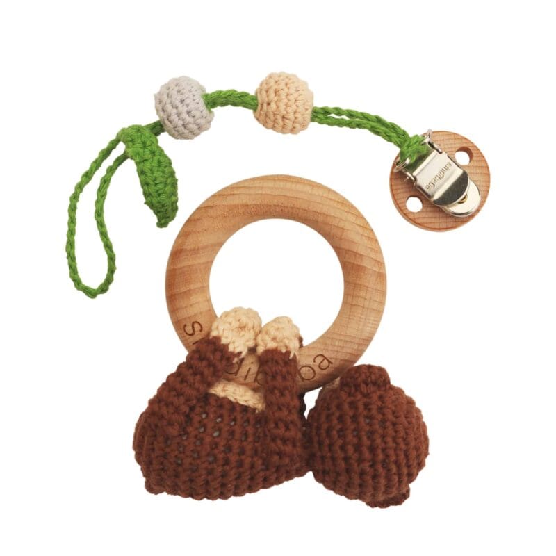 12523-Gehaekelter-Spielbogenanhaenger-Affe-CHARLIE-Einzelteile-hinten Gehäkelter Spielbogenanhänger Affe CHARLIE - Einzelteile hinten