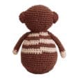 Gehäkeltes Stehaufmännchen Affe CHARLIE in Braun (Bio) - rückseitig