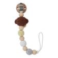 12527-2 Organic Monkey CHARLIE Pacifier Chain - brown