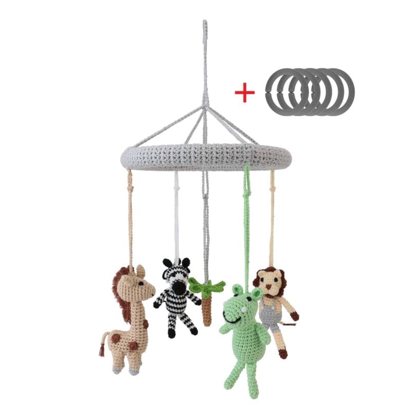 12540-Baby-Mobile-Safari-2-Nilpferd-Zebra-Giraffe-Loewe Baby Mobile Safari 2 - Nilpferd, Zebra, Giraffe, Löwe