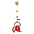 3in1 Hängespielzeug & Babyrassel Affe CHARLIE rot - von vorne