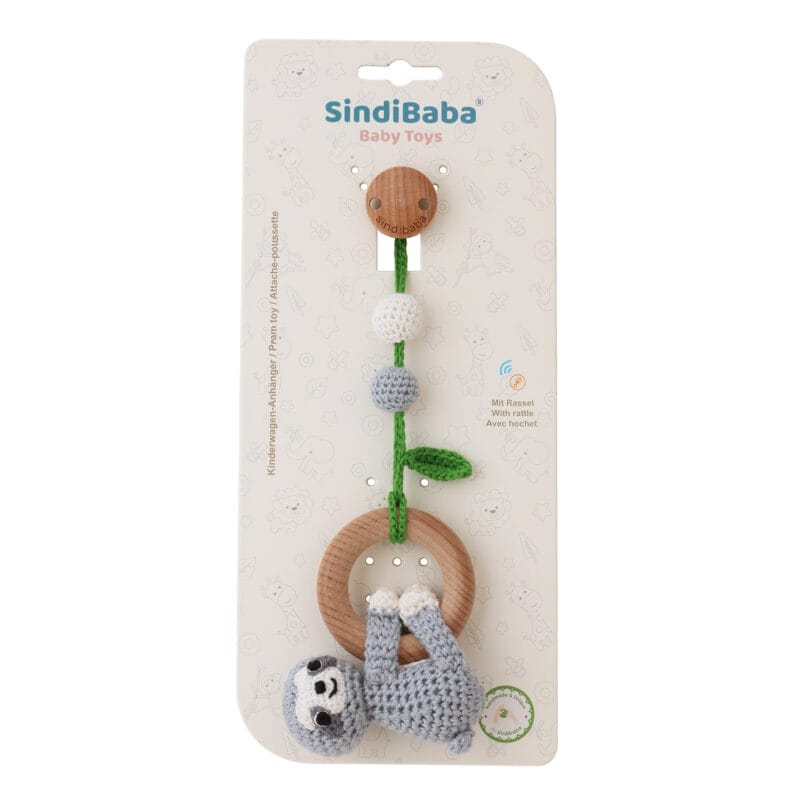 12548 - 3in1 Hängespielzeug Babyrassel Faultier SLEEPY grau - Verpackung 12548 - 3in1 Hängespielzeug Babyrassel Faultier SLEEPY grau - Verpackung