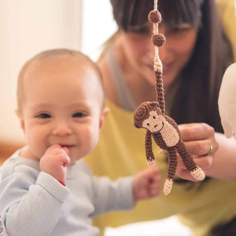 12551-2in1-Spielbogenanhanger-Affe-CHARLIE-Bio-mit-Baby-und-Mutter 12551 - 2in1 Spielbogenanhänger Affe CHARLIE Bio - mit Baby und Mutter