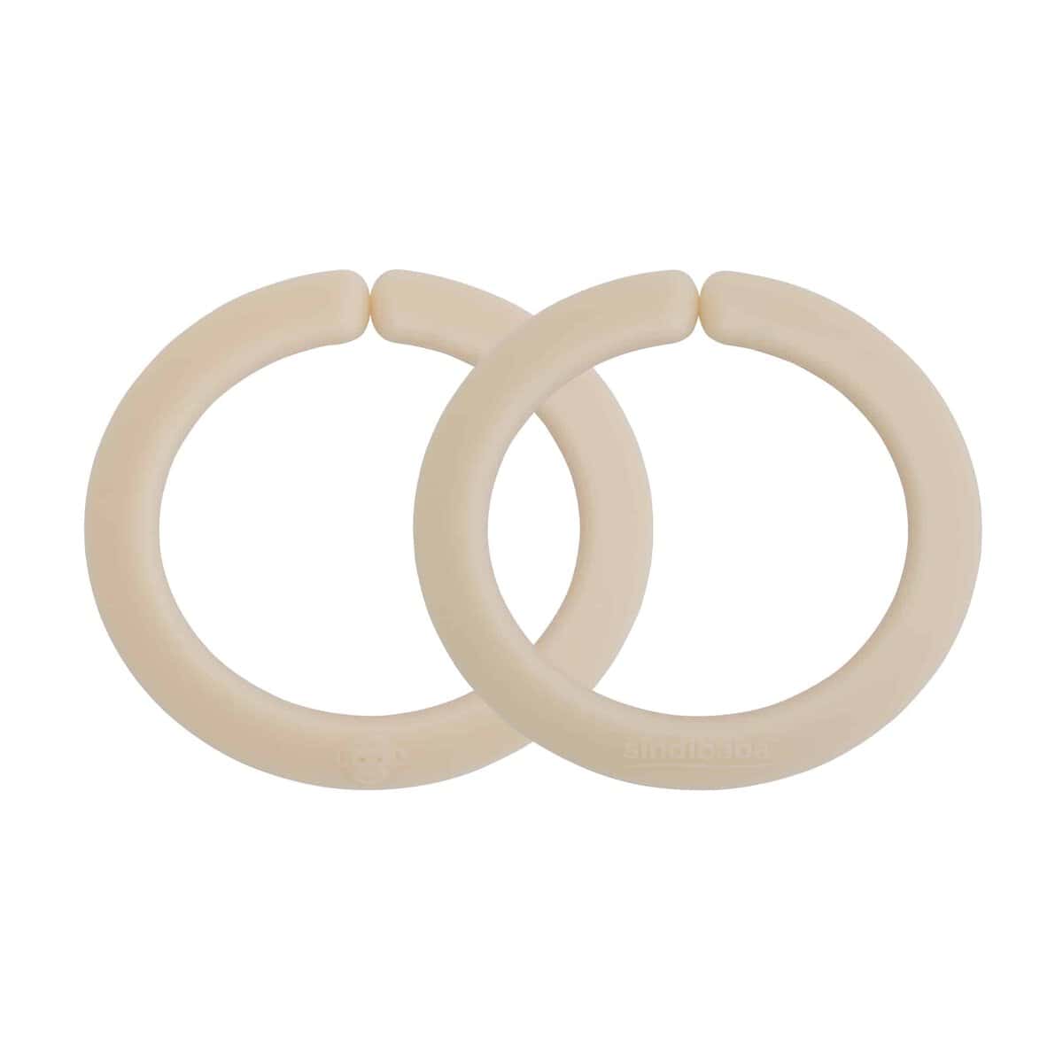 Spielzeug Befestigungsringe in Beige - 2er Set