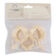 Spielzeug Befestigungsklammern in Beige - 2er Set - in Verpackung