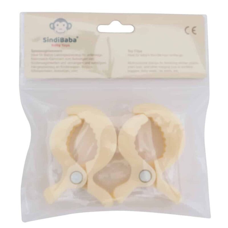 32035-Spielzeug-Befestigungsklammern-in-Beige-2er-Set-in-Verpackung Spielzeug Befestigungsklammern in Beige - 2er Set - in Verpackung