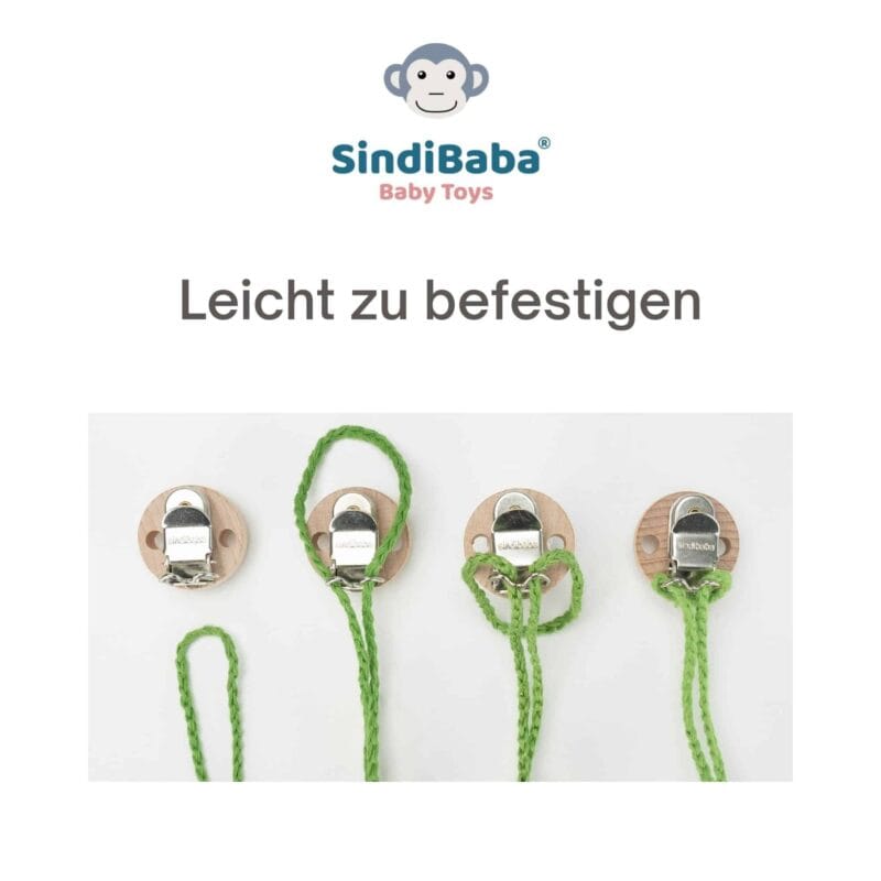 Leicht-zu-befestigen Der Holzclip von SindiBaba ist leicht zu befestigen