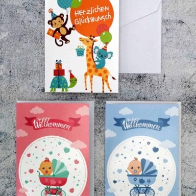 Various greeting card designs