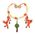 Gehäkelte Kinderwagenkette Fuchs FRED (Art.-Nr. 12546) als Produktfoto in der Vorderansicht.