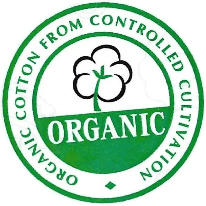 SindiBaba quality seal for products with outer material made from organic cotton (certified organic farming).